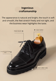 Men's leather lace-up shoes British style