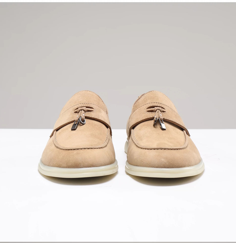 Genuine leather velvet moccasins