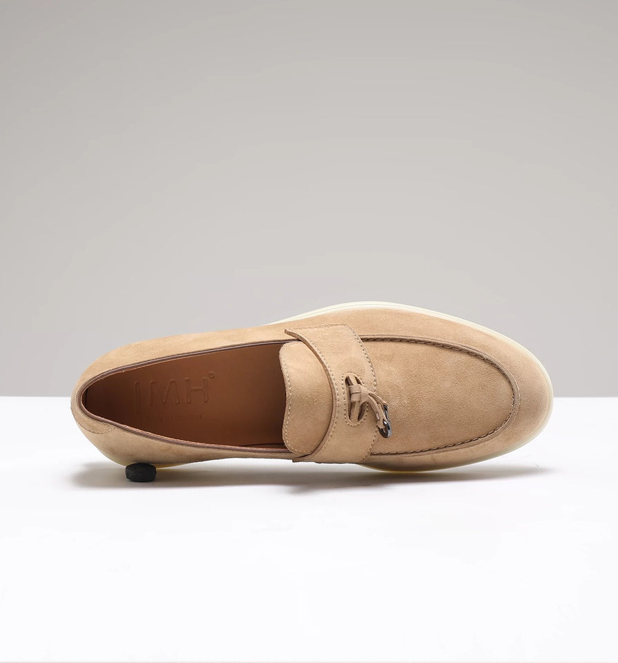 Genuine leather velvet moccasins