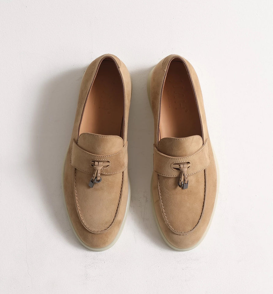 Genuine leather velvet moccasins