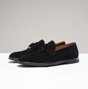 Genuine leather velvet moccasins