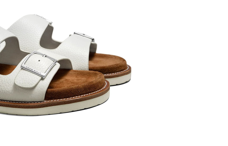 thick-soled leather slippers