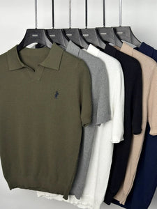 Seagull collar polo shirt