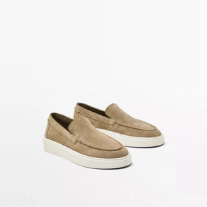 Men's genuine suede leather loafers