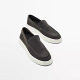 Men's genuine suede leather loafers