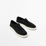 Men's genuine suede leather loafers
