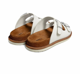 thick-soled leather slippers